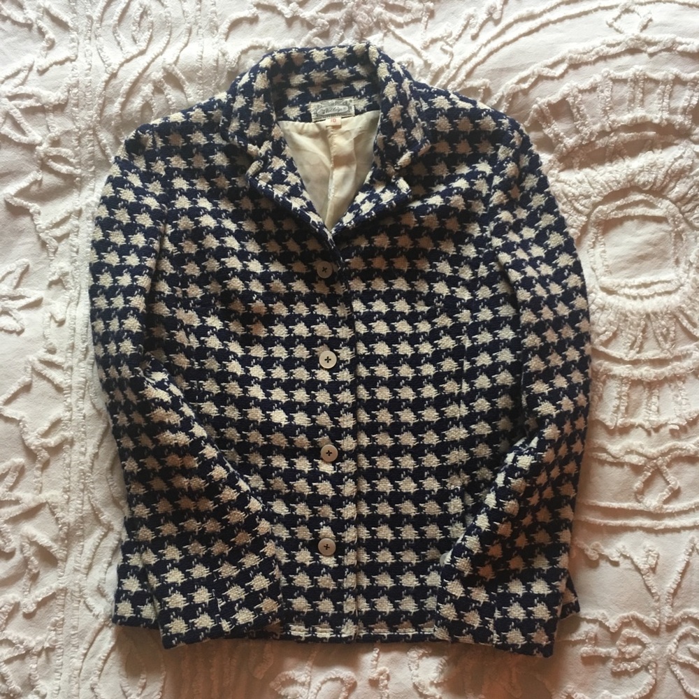 Houndstooth Wool Jacket